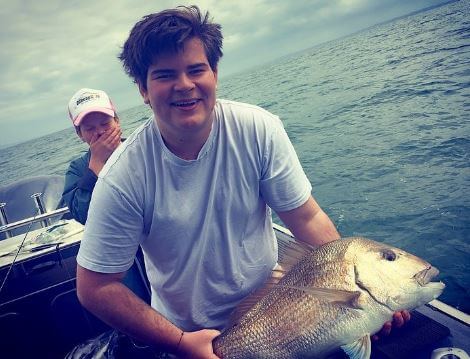 Indiana Urban with his elder brother Hunter enjoying fishing.